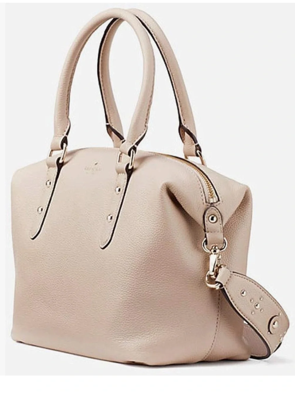 kate spade Pebbled beige purse with Detachable Strap